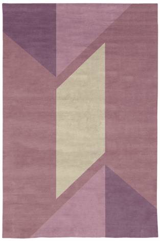 Judy Ross Hand-Knotted Custom Wool Hollywood Rug dusty pink/parchment/mauve/plum
